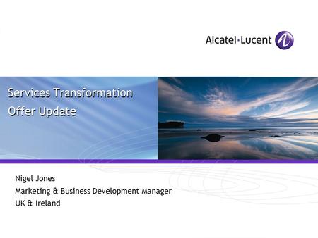 Services Transformation Offer Update