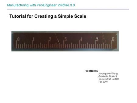 Tutorial for Creating a Simple Scale