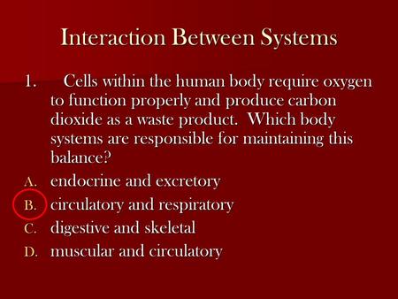 Interaction Between Systems