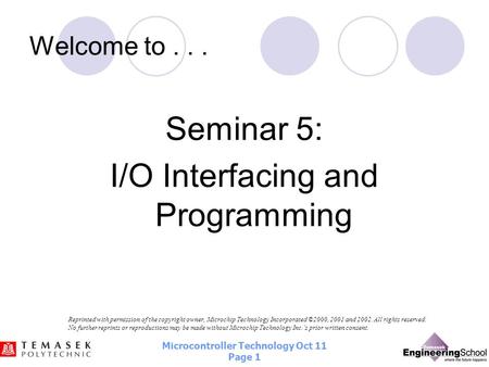 I/O Interfacing and Programming