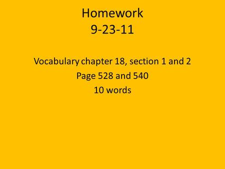 Vocabulary chapter 18, section 1 and 2 Page 528 and words