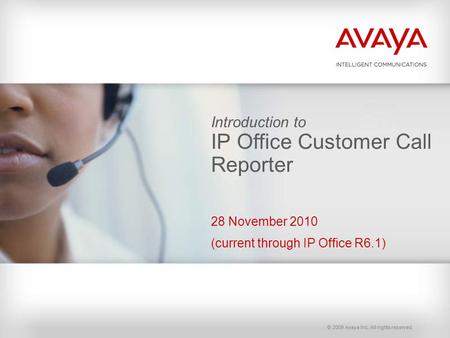 Introduction to IP Office Customer Call Reporter