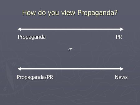 How do you view Propaganda? Propaganda PR or Propaganda/PRNews.