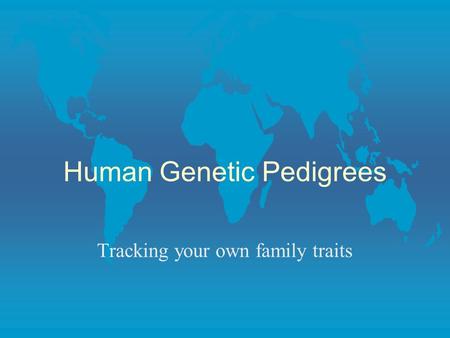 Human Genetic Pedigrees
