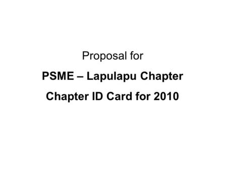 PSME – Lapulapu Chapter