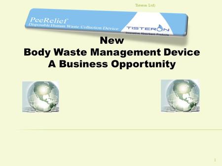 Body Waste Management Device A Business Opportunity