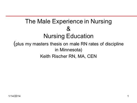 Thesis in nursing education