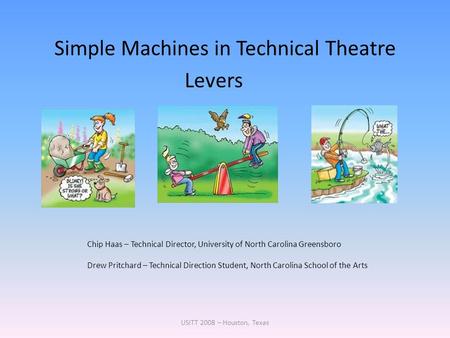 Simple Machines in Technical Theatre
