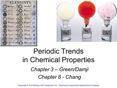 Periodic Trends in Chemical Properties