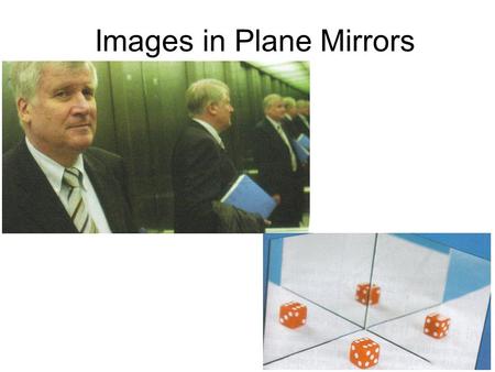 Images in Plane Mirrors