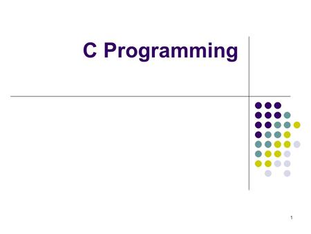 1 C Programming. 2 Operators 3 Operators in C An operator is a symbol that tells the computer to perform certain mathematical or logical manipulation.