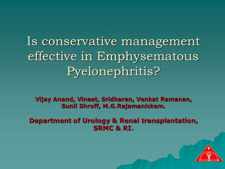 Is conservative management effective in Emphysematous Pyelonephritis?