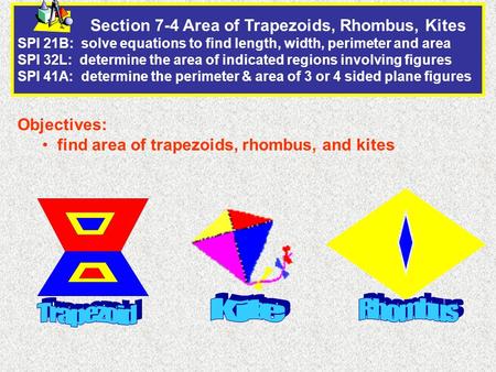Kite Rhombus Trapezoid