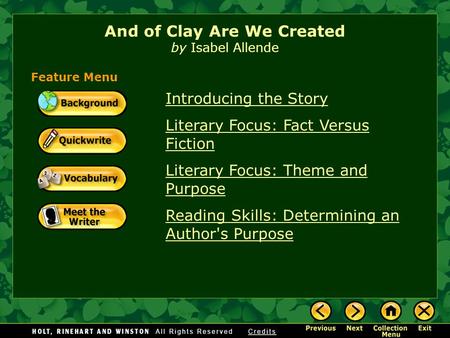 And of Clay Are We Created by Isabel Allende