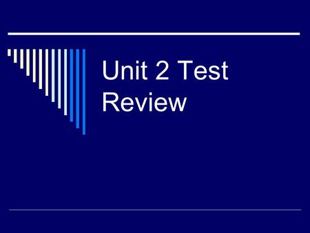 Unit 2 Test Review. 1. Solve: A. 13 B. 7 C. 5 ½ D. 10.