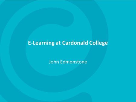 E-Learning at Cardonald College