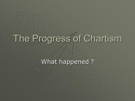 The Progress of Chartism What happened ?. Lesson Objectives To understand the progress of Chartism To understand the progress of Chartism To identify.