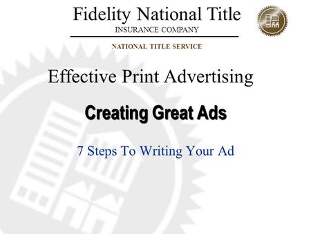 Effective Print Advertising
