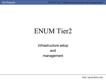 Infrastructure setup and management