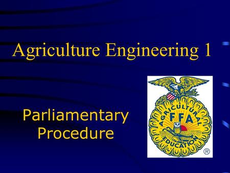 Agriculture Engineering 1
