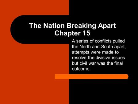 The Nation Breaking Apart Chapter 15