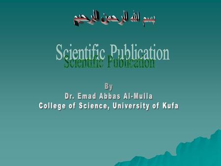 Scientific Publication