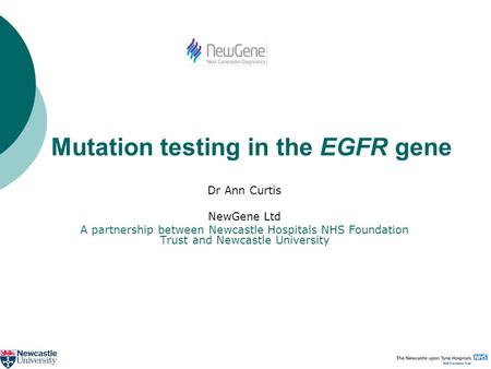 Mutation testing in the EGFR gene