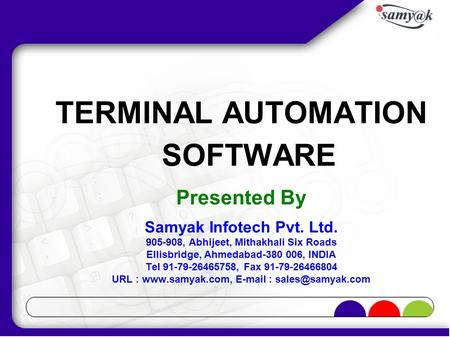 TERMINAL AUTOMATION SOFTWARE