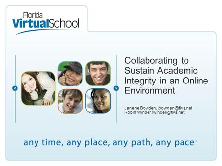 Collaborating to Sustain Academic Integrity in an Online Environment