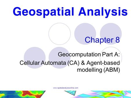 Chapter 8 Geocomputation Part A: