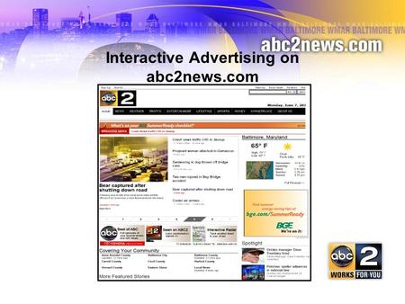 Interactive Advertising on abc2news.com