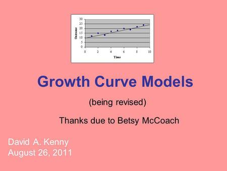 Growth Curve Models (being revised)