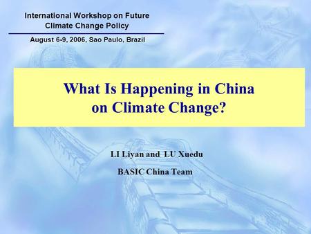 What Is Happening in China on Climate Change?