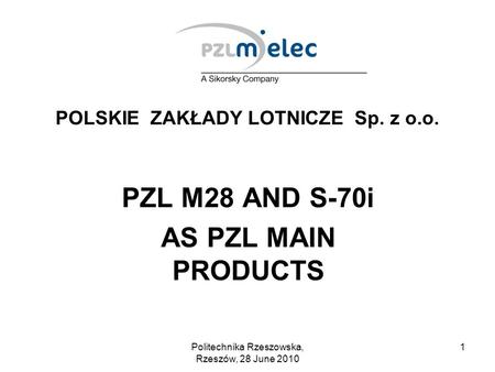 POLSKIE ZAKŁADY LOTNICZE Sp. z o.o.
