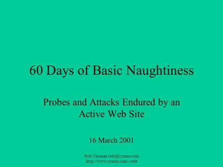 60 Days of Basic Naughtiness