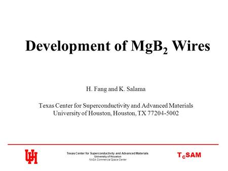 Development of MgB2 Wires
