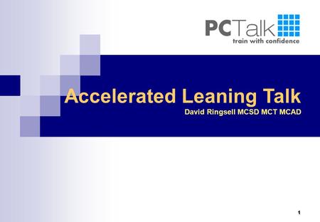 Accelerated Leaning Talk