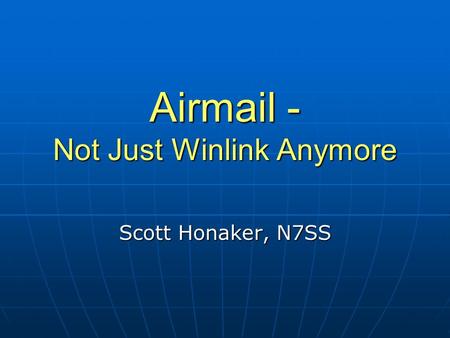Airmail - Not Just Winlink Anymore