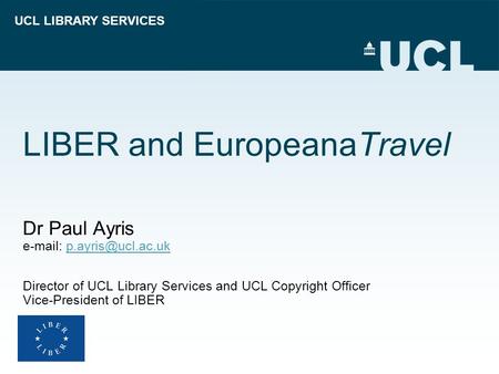LIBER and EuropeanaTravel