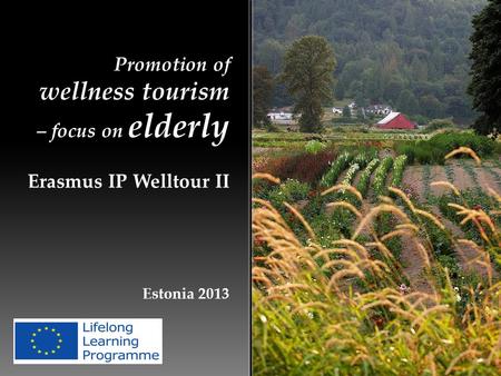 Promotion of wellness tourism – focus on elderly