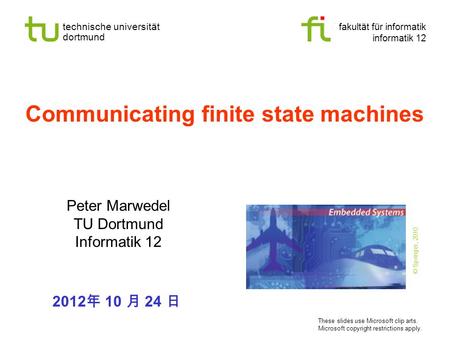 Communicating finite state machines