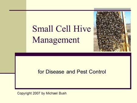 for Disease and Pest Control