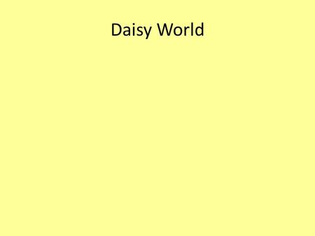 Daisy World.