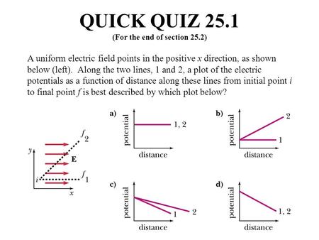 QUICK QUIZ 25.1 (For the end of section 25.2)