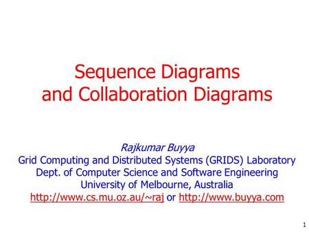 Sequence Diagrams and Collaboration Diagrams
