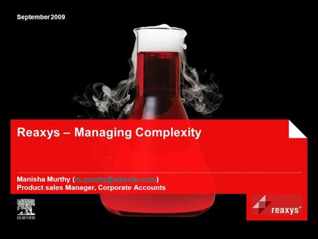 Reaxys – Managing Complexity
