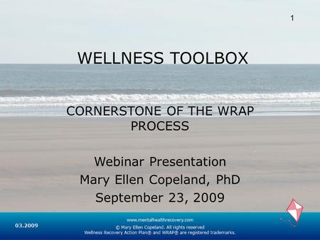 WELLNESS TOOLBOX CORNERSTONE OF THE WRAP PROCESS Webinar Presentation