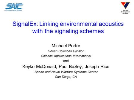 SignalEx: Linking environmental acoustics with the signaling schemes