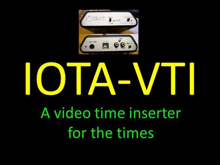 A video time inserter for the times