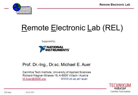 Remote Electronic Lab (REL)